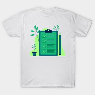 Cek list flat illustration design T-Shirt